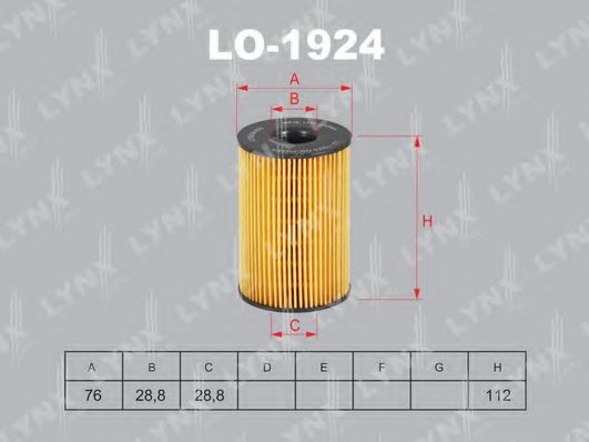 Масляный фильтр LYNXauto LO-1924