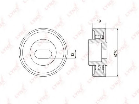 Натяжной ролик, ремень ГРМ LYNXauto PB-1022