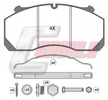 Комплект тормозных колодок, дисковый тормоз CASALS 29150