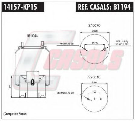 Кожух пневматической рессоры CASALS B1194