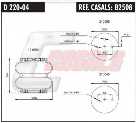Кожух пневматической рессоры CASALS B2508