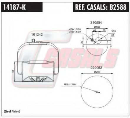 Кожух пневматической рессоры CASALS B2588