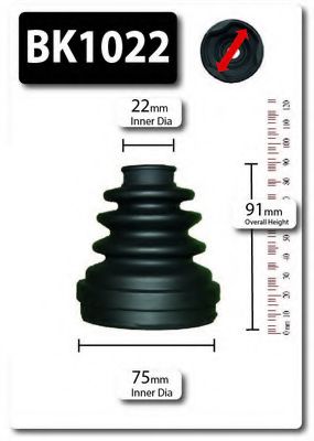 Комплект пылника, приводной вал SHAFTEC BK1022