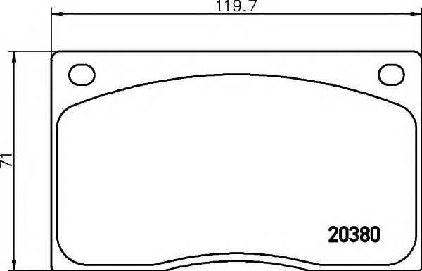 Комплект тормозных колодок, дисковый тормоз HELLA PAGID 8DB 355 009-611