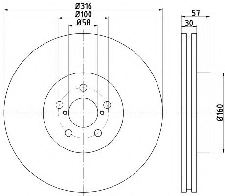 Тормозной диск HELLA PAGID 8DD 355 117-921