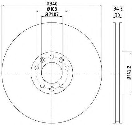 Тормозной диск HELLA PAGID 8DD 355 120-511