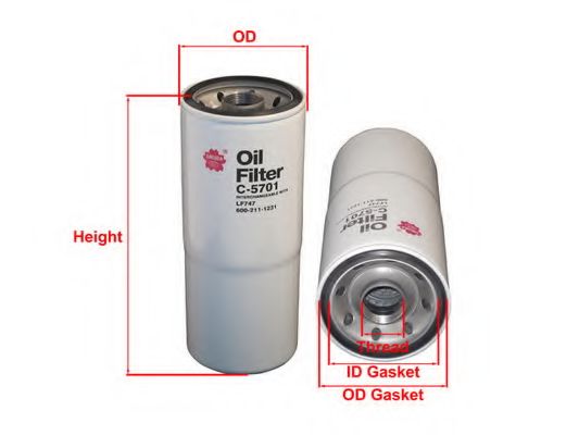 Масляный фильтр SAKURA  Automotive C-5701