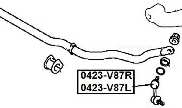 Тяга / стойка, стабилизатор ASVA 0423-V87R