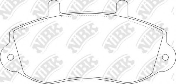 Комплект тормозных колодок, дисковый тормоз NiBK PN0128
