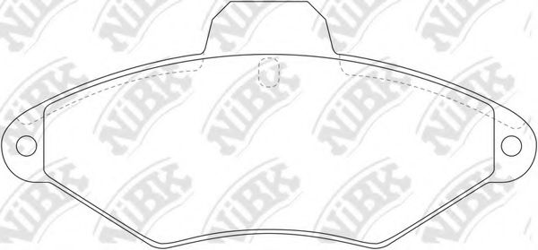 Комплект тормозных колодок, дисковый тормоз NiBK PN0280