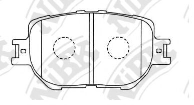 Комплект тормозных колодок, дисковый тормоз NiBK PN1550