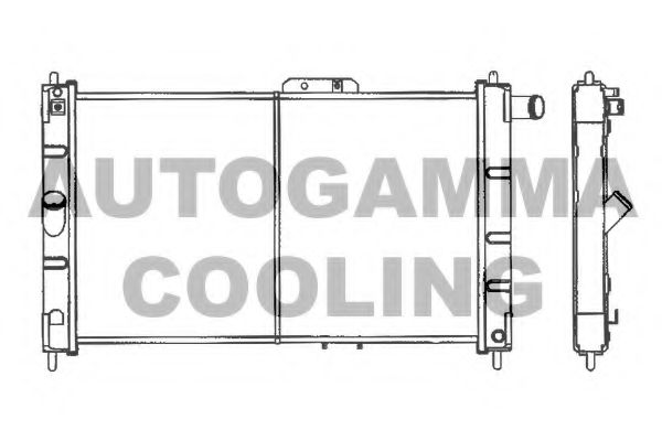 Радиатор, охлаждение двигателя AUTOGAMMA 101157