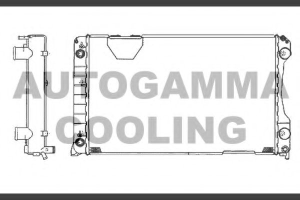 Радиатор, охлаждение двигателя AUTOGAMMA 102025
