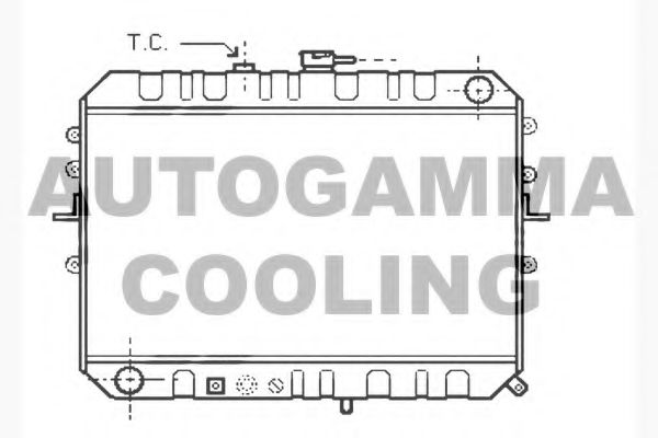 Радиатор, охлаждение двигателя AUTOGAMMA 104597