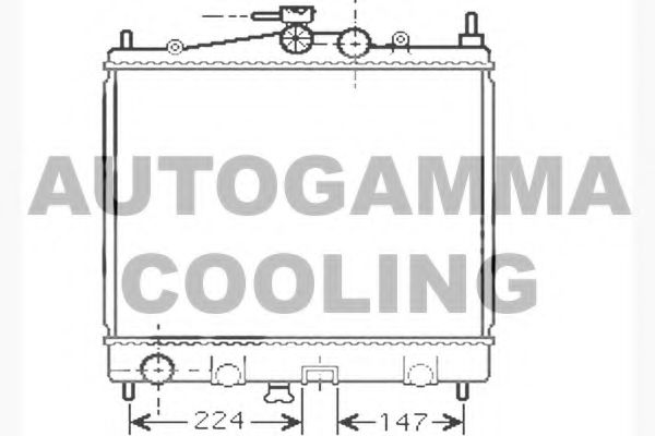 Радиатор, охлаждение двигателя AUTOGAMMA 104598