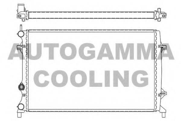 Радиатор, охлаждение двигателя AUTOGAMMA 105846