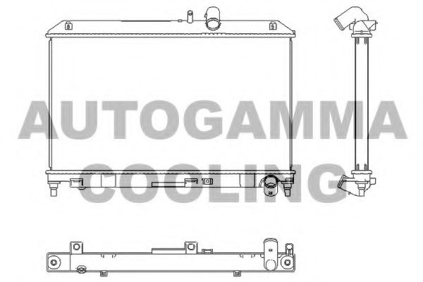 Радиатор, охлаждение двигателя AUTOGAMMA 107348