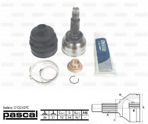 Шарнирный комплект, приводной вал PASCAL G10343PC