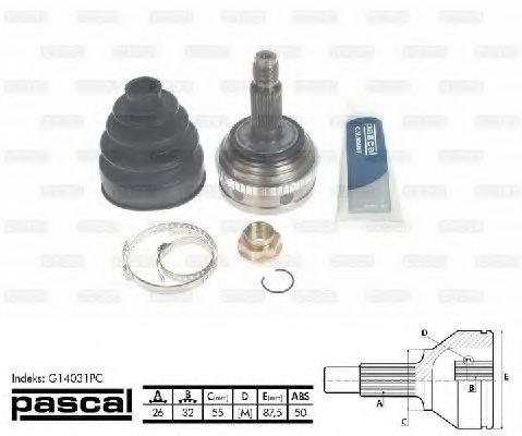 Шарнирный комплект, приводной вал PASCAL G14031PC