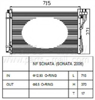 Конденсатор, кондиционер PARTS-MALL PXNCA-080