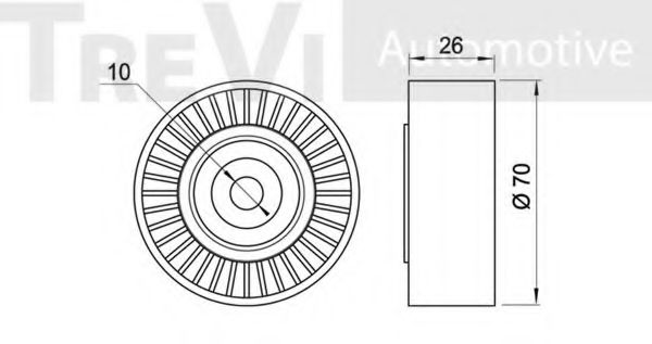 Паразитный / ведущий ролик, поликлиновой ремень AUTEX A07352