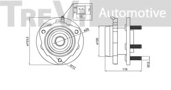 Комплект подшипника ступицы колеса IPD 307007