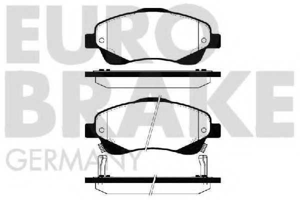 Комплект тормозных колодок, дисковый тормоз EUROBRAKE 5502224562