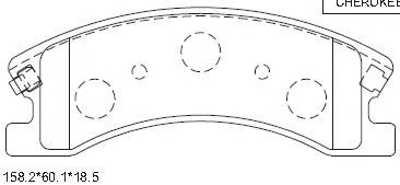Комплект тормозных колодок, дисковый тормоз ASIMCO KD6773