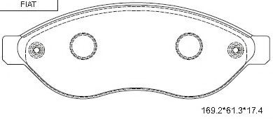 Комплект тормозных колодок, дисковый тормоз ASIMCO KD7530