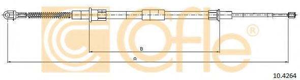 Трос, стояночная тормозная система COFLE 10.4264