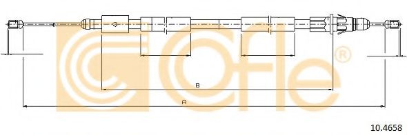 Трос, стояночная тормозная система COFLE 10.4658