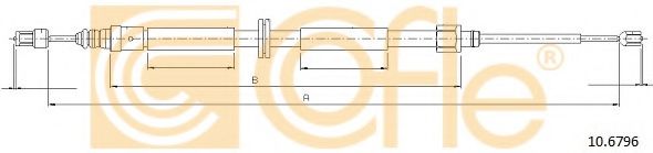 Трос, стояночная тормозная система COFLE 10.6796