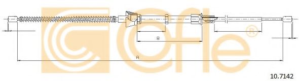 Трос, стояночная тормозная система COFLE 10.7142