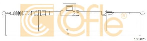 Трос, стояночная тормозная система COFLE 10.9025
