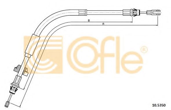 Трос, стояночная тормозная система COFLE 10.5350