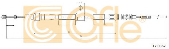 Трос, стояночная тормозная система COFLE 170362