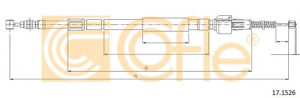 Трос, стояночная тормозная система COFLE 17.1526