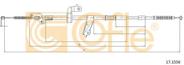 Трос, стояночная тормозная система COFLE 17.1556