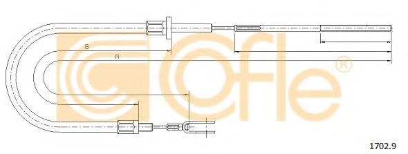 Трос, управление сцеплением COFLE 17029