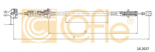 Трос, управление сцеплением COFLE 18.2027