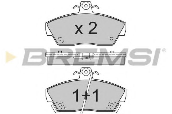 Комплект тормозных колодок, дисковый тормоз BREMSI BP2484