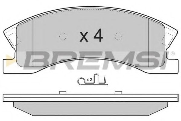 Комплект тормозных колодок, дисковый тормоз BREMSI BP3269