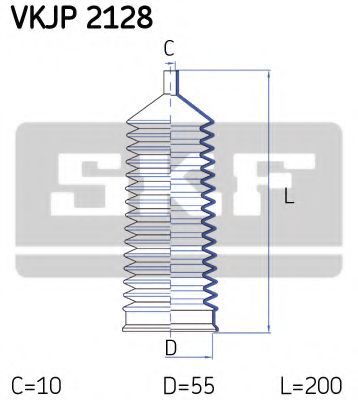 Комплект пылника, рулевое управление SKF VKJP 2128