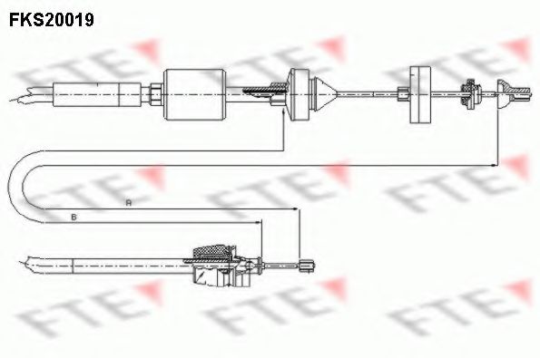 Трос, управление сцеплением FTE FKS20019