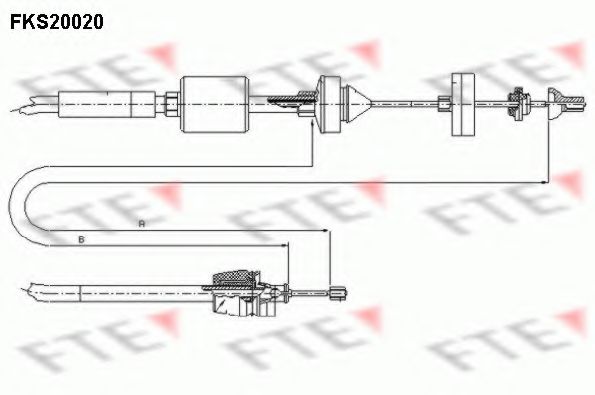 Трос, управление сцеплением FTE FKS20020