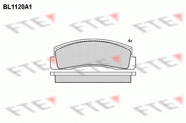 Комплект тормозных колодок, дисковый тормоз FTE BL1120A1