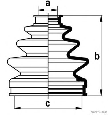 Комплект пылника, приводной вал HERTH+BUSS JAKOPARTS J2864003