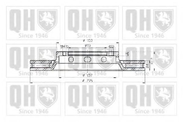 Тормозной диск QUINTON HAZELL BDC4979