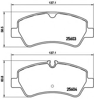 Комплект тормозных колодок, дисковый тормоз BREMBO P 24 160