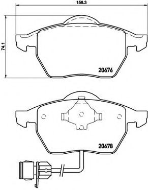 Комплект тормозных колодок, дисковый тормоз BREMBO P 85 026